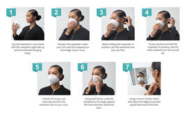 How to Wear a KN95 (Earloop Mask) [Click to enlarge]